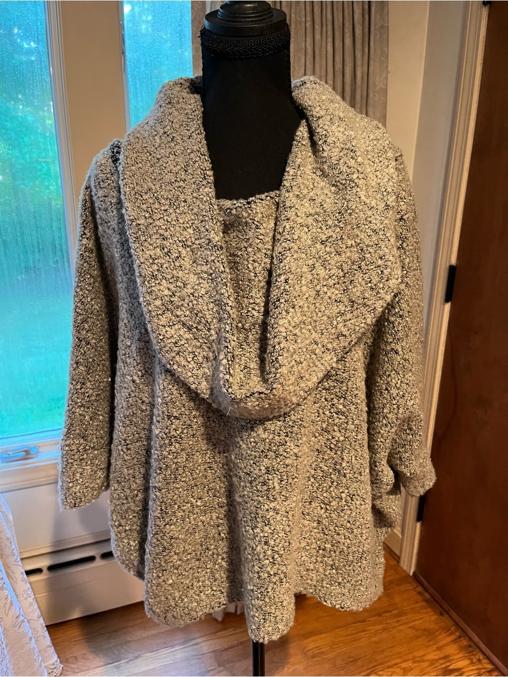 Loft  Gray Bouclé Cowl Neck Women's Sweater